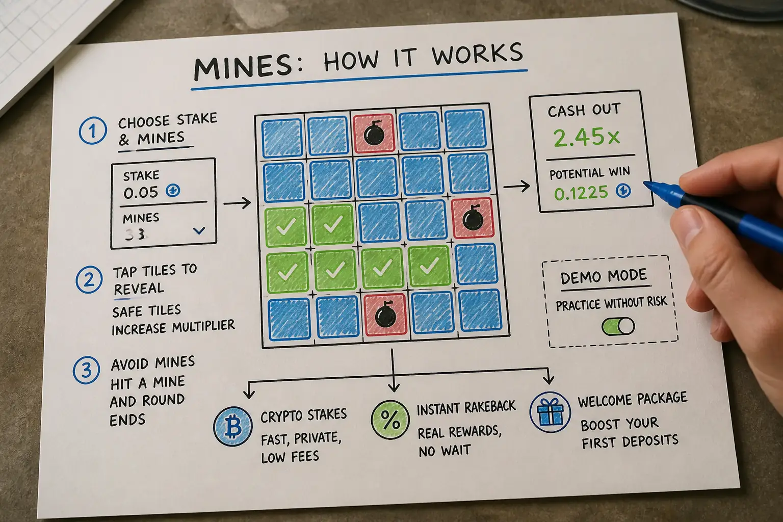 Rainbet Mines Game Guide for United Kingdom Players visual guide for Rainbet